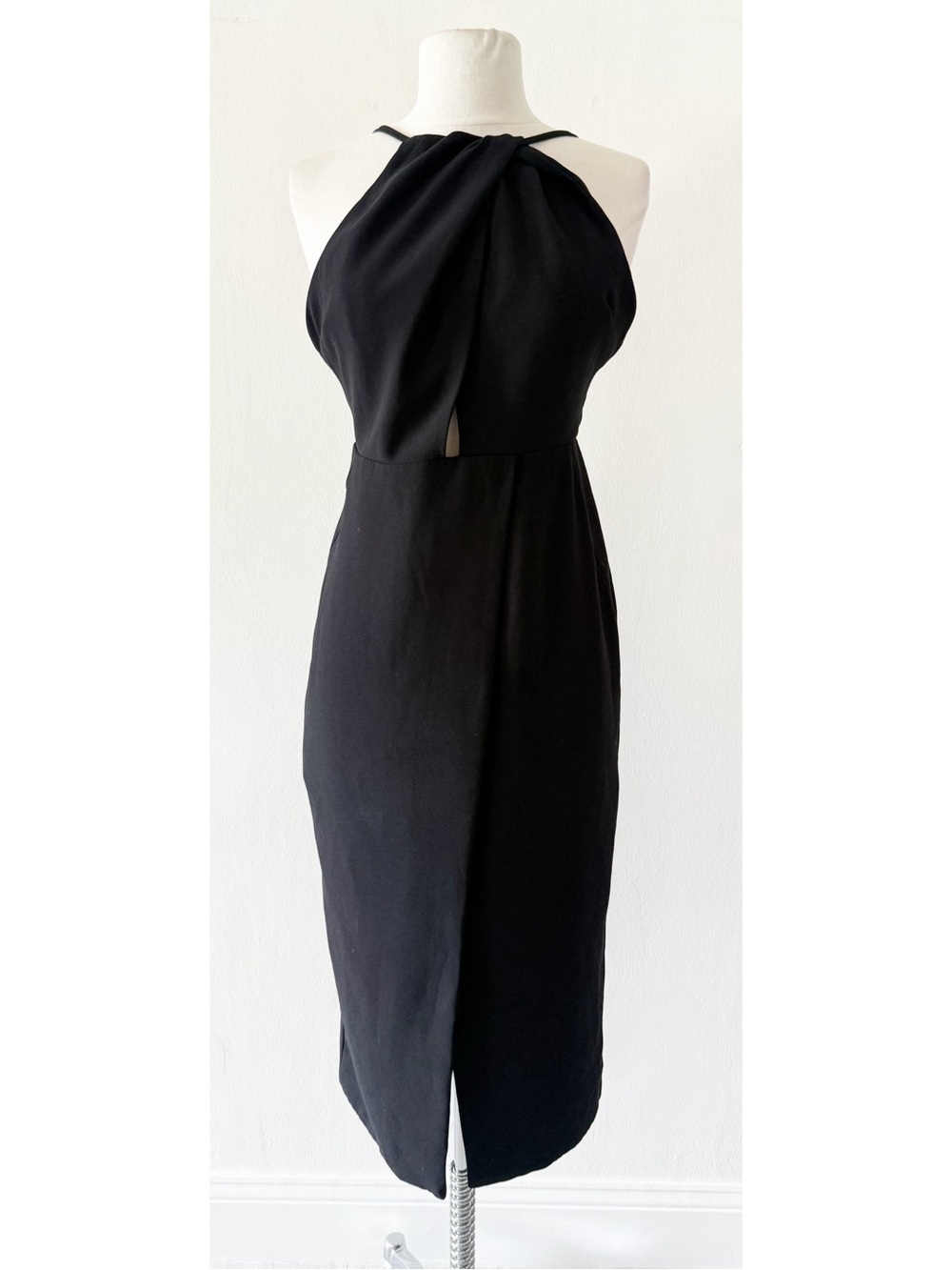 Bec & Bridge Keyhole Black Sleeveless Midi Dress Size US 6